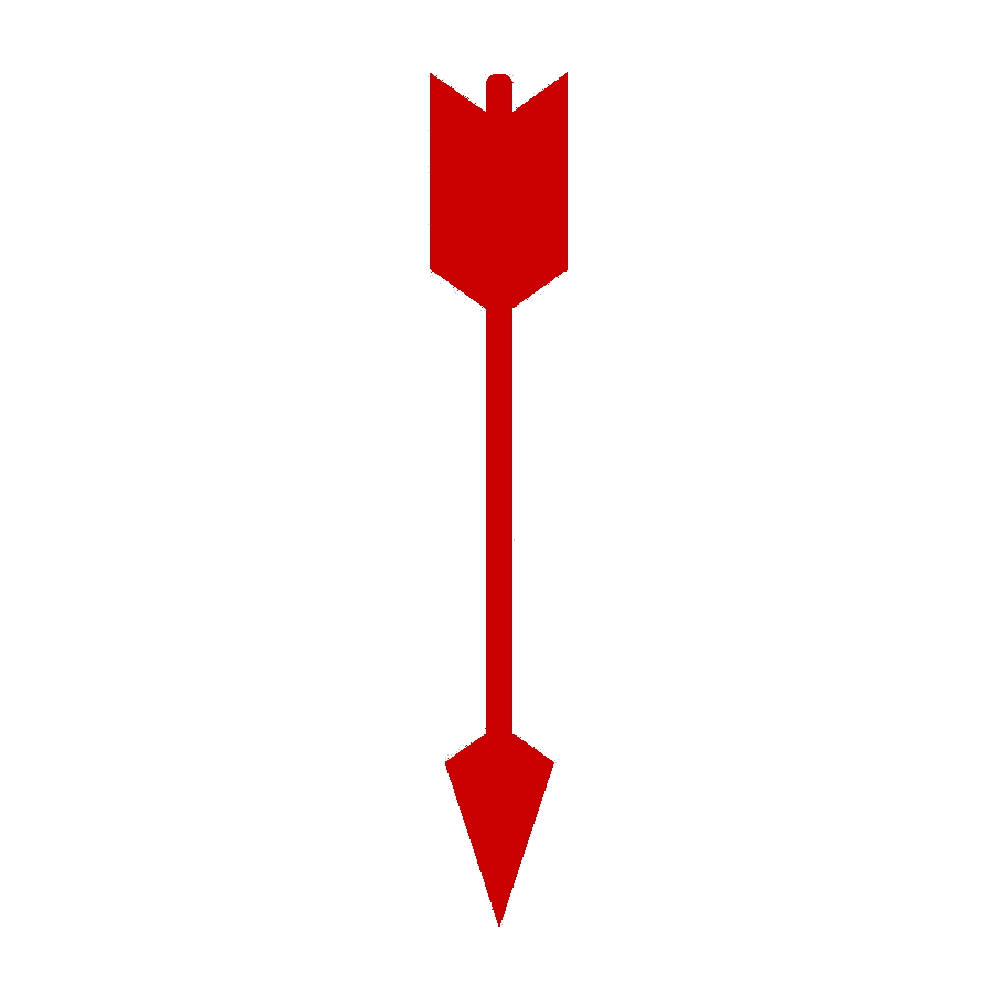 A detailed image of a graphic red arrow.